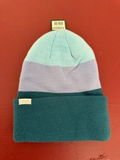 NWT Coal Headwear Mizu Cuff Beanie TEAL LAVENDER STRIPE One Size Winter Hat