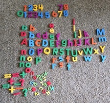 Magnetic Alphabet Incomplete Set Upper Lower Case And Numbers