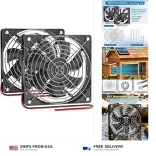 12V Waterproof Cooling Fan 120mm IP67 Dustproof 2 Pack Industrial