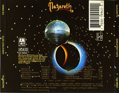 NAZARETH - GREATEST HITS [A&M 1975] NEW CD