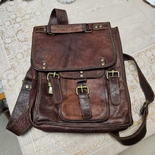 Vintage Leather Backpack A4 Size Handmade Genuine Leather