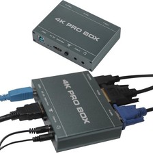 4K DVI Video Capture Card,Audio Video HDMI Game Capture,DVI VGA to USB3.0 Ful...