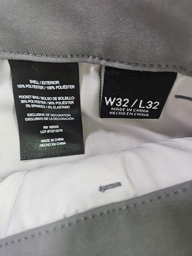 32 Degrees Cool Performance Pants Men Grey 32x32 Stretch Casual Flat Front NWT - Picture 9 of 13