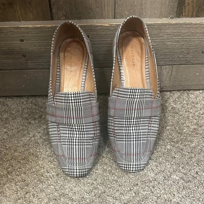 Halogen Plaid Loafers Women s 7.5 Classic Preppy Work Flats