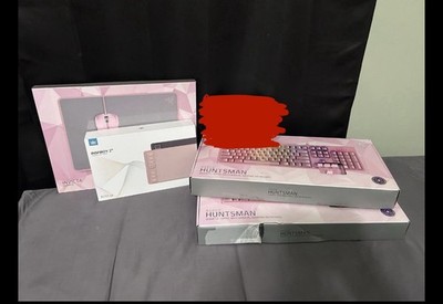 Pink/Quartz Razer + Huion Gaming Accessories Lot (Read Description)