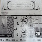 12x12 Halloween Vellum Scrapbook Pad 20 sheet 10 Design Skull Cobweb Mad Hatter