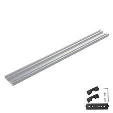 Yescom Monitor Holding Pole Dual Monitor Arm for PC Mobile Cart Trolley Silver