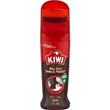 Kiwi Rich Shine Protect Wax Instant Shoe Polish Brown 75ml