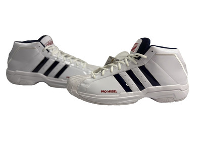Adidas SM Pro Model 2G USA Olympic Basketball Shoes White Men`s Size 17 JH9103