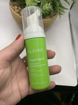 ELEMIS Superfood Cica Calm Cleansing Foam 1.6oz/50mL Travel Size New Micellar