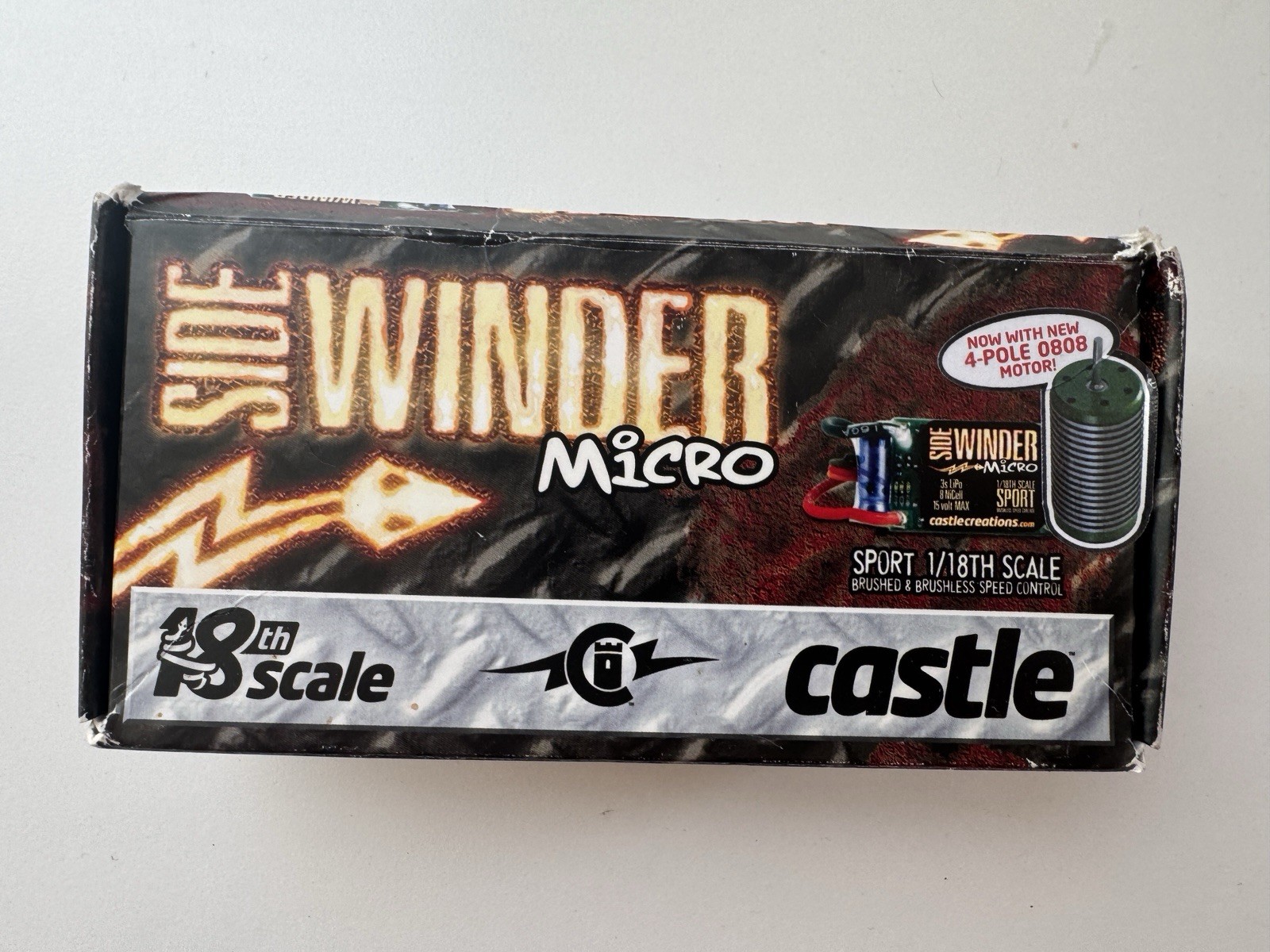 Castle Sidewinder Micro ESC & 0808 Motor Combo 1/18 Scale Open Box New