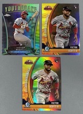 3- 2024 Victor Scott II: Topps Chrome Update Youthquake, 2 Bowman Fall League RC
