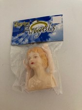 Darice - Vintage - Angel Doll Head  Hands - Blond Hair -2 1/2" - New - 1224-17