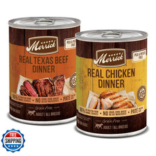 Merrick Grain Free Wet Dog Food Variety Pack - Beef, Chicken - 9.5lb - Natural 7.26 per gallon