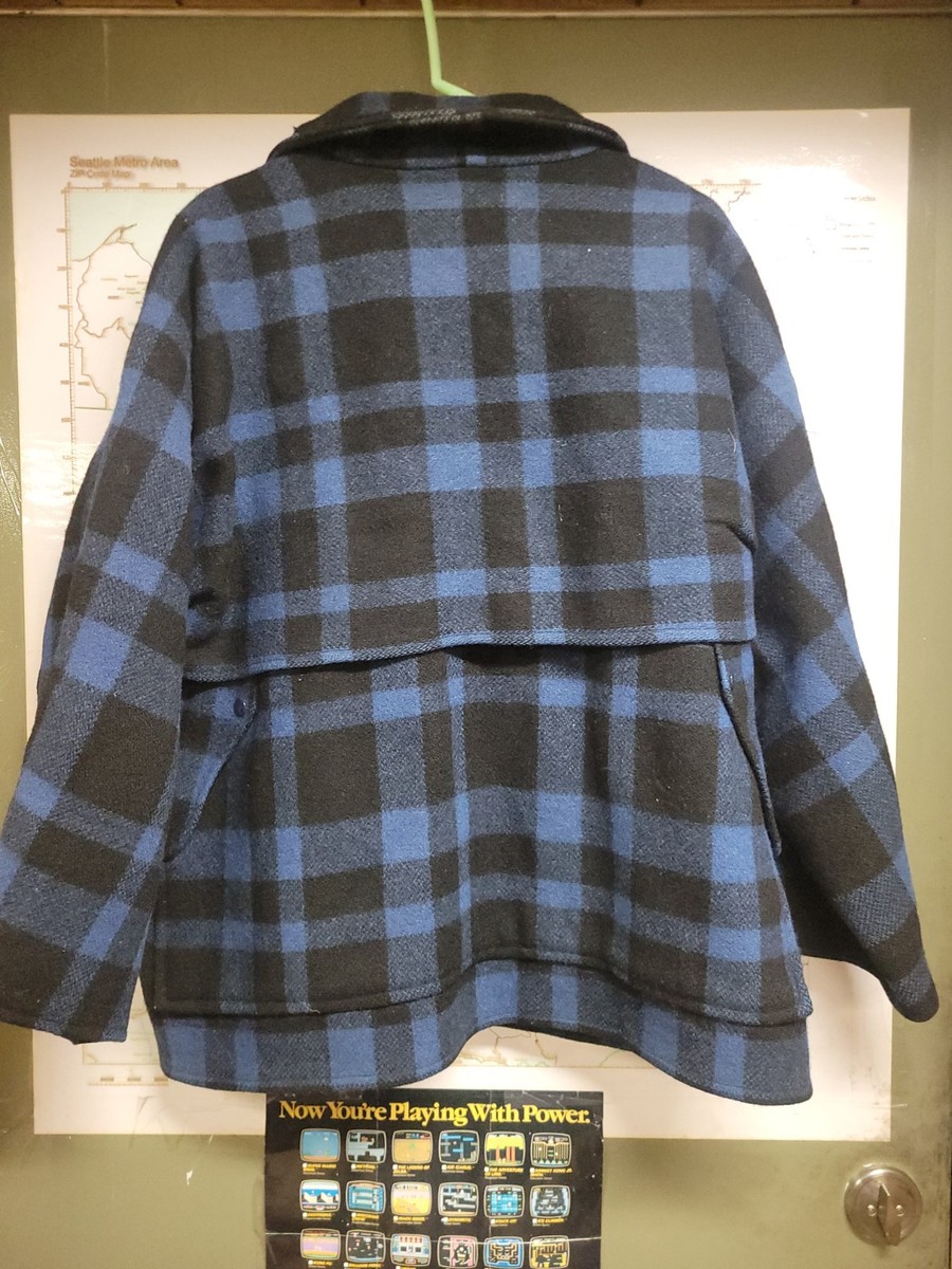 Vintage Hercules Sears Roebuck Wool Mackinaw Jacket Blue/Black