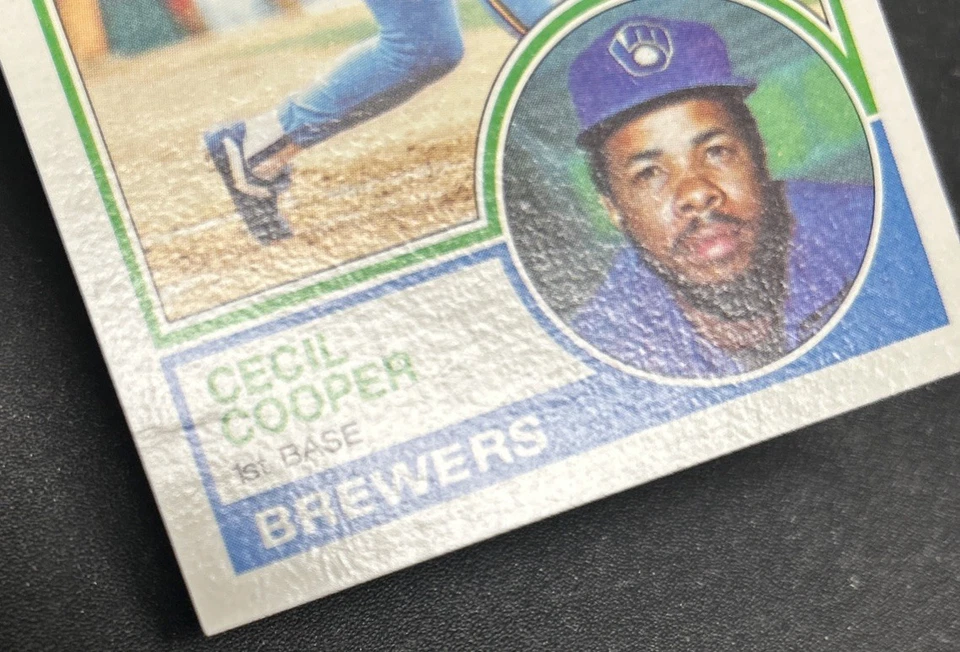 1983 Topps Cecil Cooper Baseball Card #190 Brewers 1B GD Creased O/C - Image 2 of 3