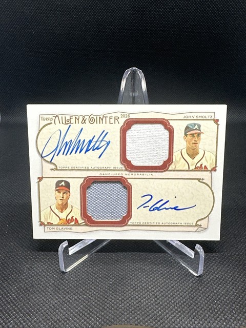 John Smoltz / Tom Glavine 2026 A&G Dual handsignierte Reliktkarte 6/10 auf Karte