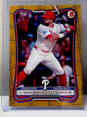 2026 Bowman Kyle Schwarber Gold Border SP #/50 Philadelphia Phillies