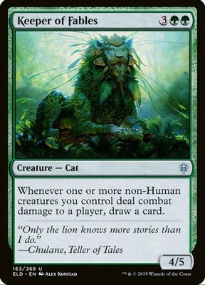 X 1 Keeper of Fables NM-M Throne of Eldraine 163 MTG Magic The Gathering