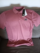 NWT MENS ADIDAS REGULAR FIT POLO SHIRT SIZE SMALL COLOR CRIMSON/BLACK NWT,,LOOK