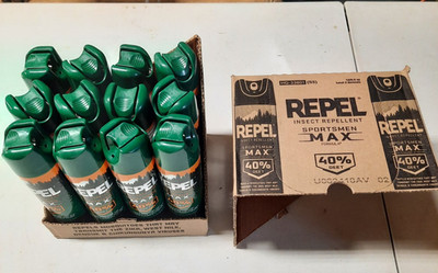 (12) Repel Insect Repellent Sportsmen Max Formula 40% DEET Aerosol Spray 6.5