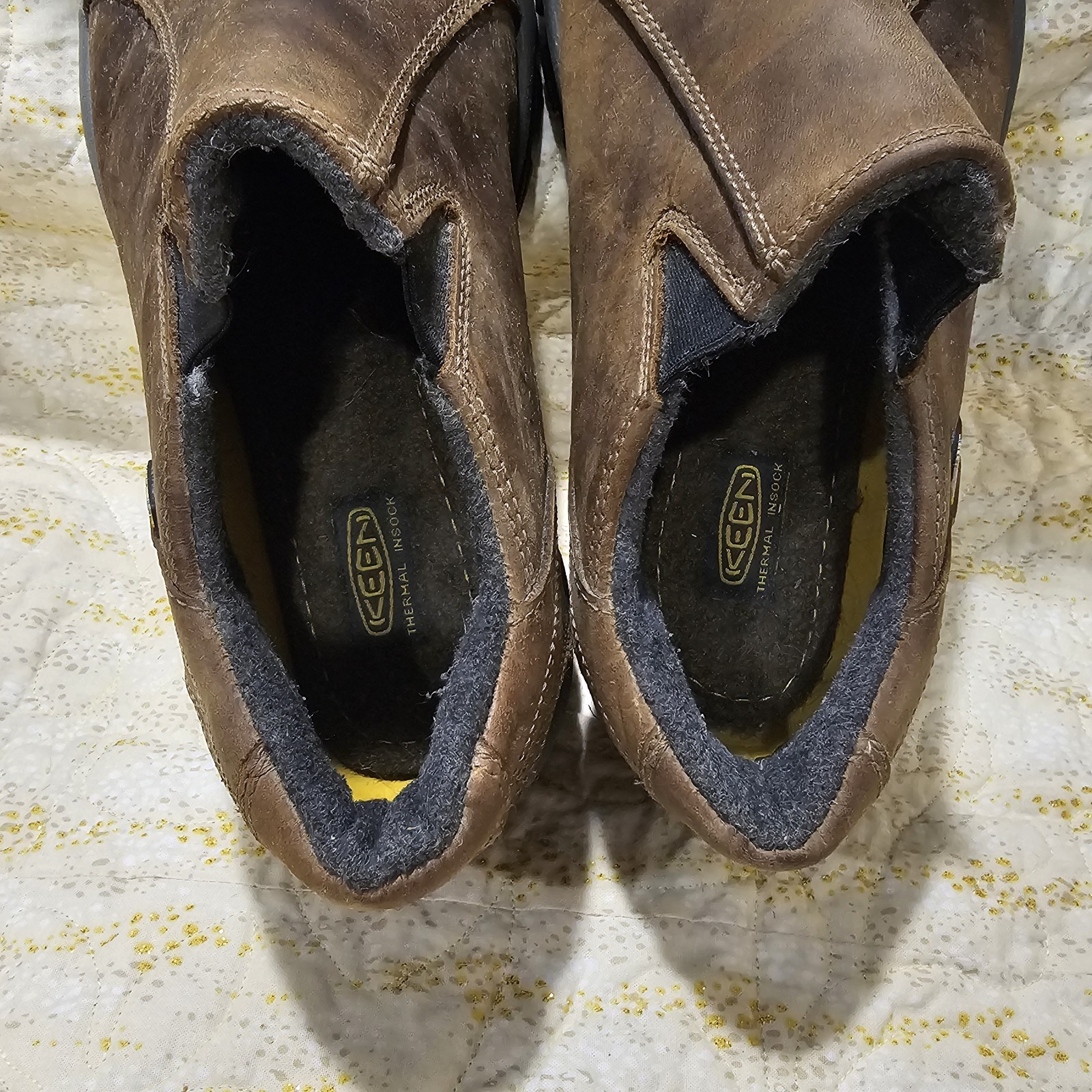 KEEN Uomo Brixen Lo Impermeabile Isolato Slip On Marrone Taglia 9 Pelle Escursionismo