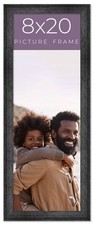 8x20 Frame Black Real Wood Picture Frame Width 1.5 inches  Interior Frame Depth