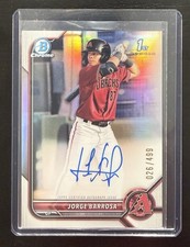 2022 Bowman Chrome Jorge Barrosa 1st Refractor Auto /499 CPA-JBA Diamondbacks