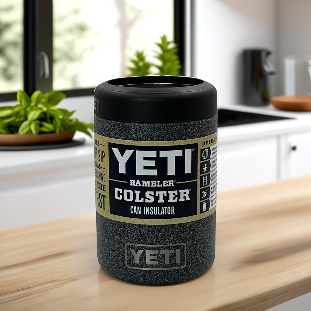 Fast Yeti Yeti Rambler 12 oz Colster Black Stone Limited Edition Stone Texture ...