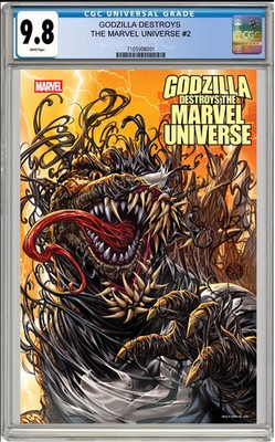 GODZILLA DESTROYS THE MARVEL UNIVERSE #2 MARK BROOKS CGC 9.8 NM PRESALE 8/20