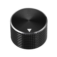 Stereo Knob 25x6x15.5mm Aluminium Alloy Volume Control Knobs Black
