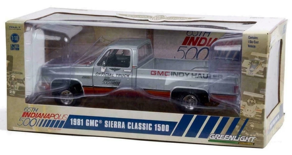 GREENLIGHT - Camioneta GMC Sierra Grande Classic 1500 1981 Indy Hauler gris 6... - Imagen 4 de 4