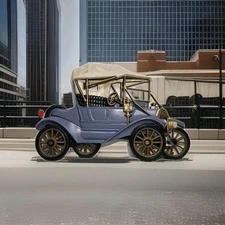 Burwood Products 1977 Wedgewood  Model T Ford 3D Wall Art Hanging 