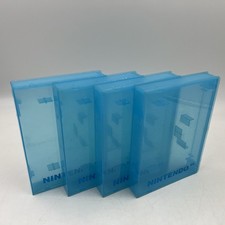4 Nintendo NES Game Rental Hard Plastic Game Cartridge Storage Case - Blue