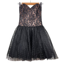 Jessica McClintock Vintage Gunne Sax Y2K Lace Corset Tulle Dress 5/6