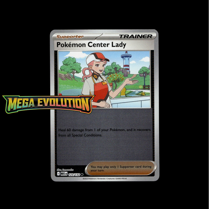 Pokemon Center Lady 123/132 Mega Evolution Pokemon TCG Reverse Holo
