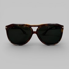 Persol 3008-S 24/31 58 12 145 3n Aviator Sunglasses Handmade Italy Green Lens