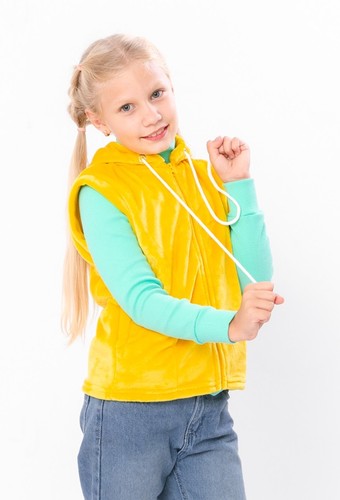 Girls’ Stylish Hooded Vest – Soft Plush Fabric, Functional & Fashionable, Dem... - Picture 1 of 8