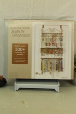 Longstem Hanging Overdoor or Wall Jewelry Organizer Closet Storage Rack Bronze