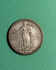 1917 P Type 1, Standing Liberty Quarter, XF, Extra Fine US 25c  Nicely Toned