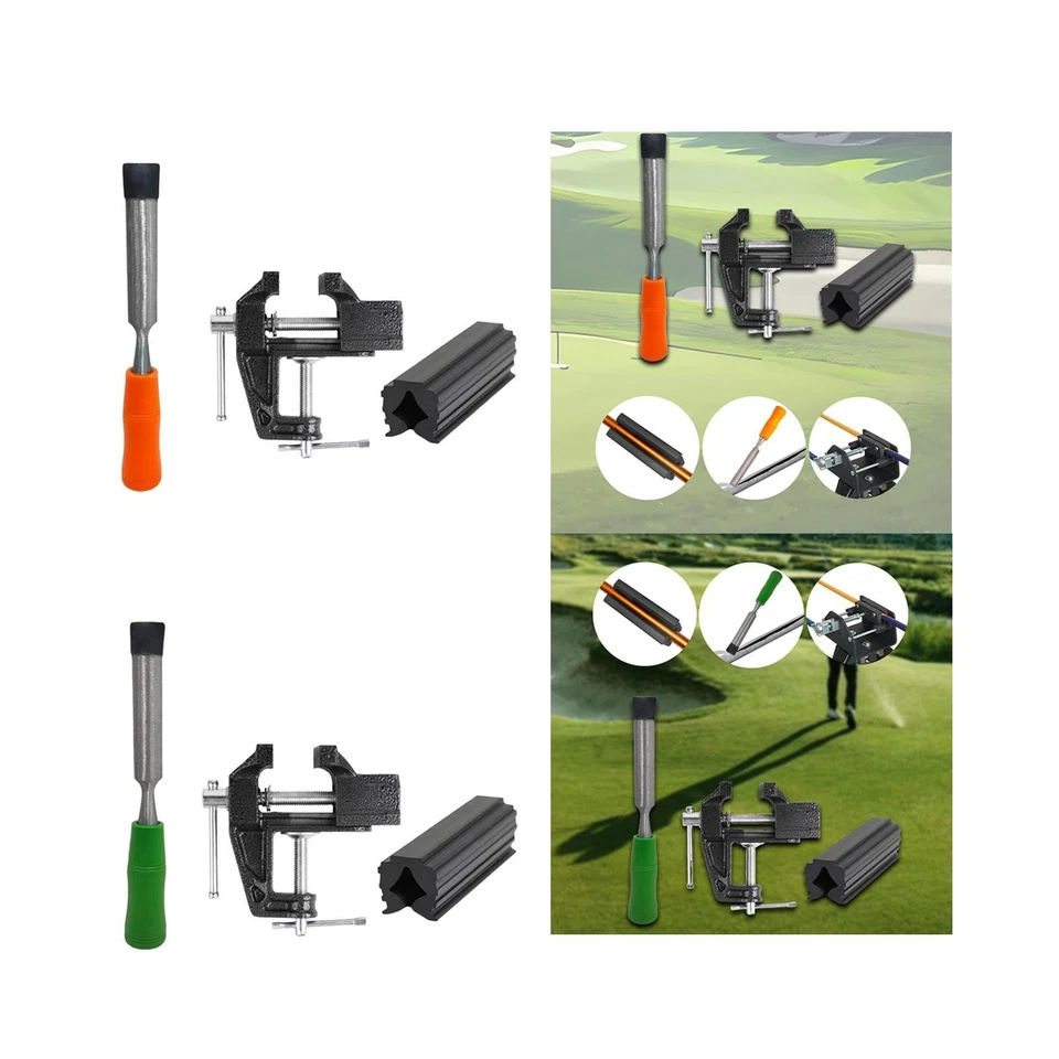 3PCS Golf Club Grip Med Plamp Ensemble d'outil de réparation de remplacement - Photo 1/1