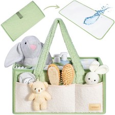 2in1 Diaper Caddy with Changing Pad, Baby Diaper Caddy Organizer with Changin...