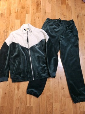 Kith & Kin Velour Complete Stadium Tracksuit Bundle Dark Green