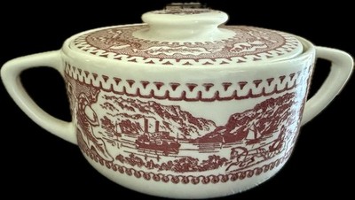 Vintage 1965 Memory Lane Royal Ironstone Sugar Bowl and Lid