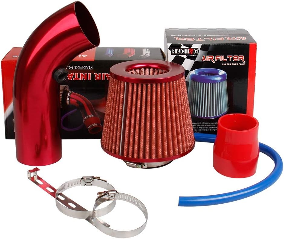 Pindex Cold Air Intake Filter 3in Air Induction Kit Cold Air Filter Kit with Al