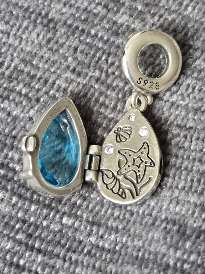 'Love The Ocean' Locket Charm S925 Sterling Silver + FREE BRACELET. UK Seller. - Image 4 of 4