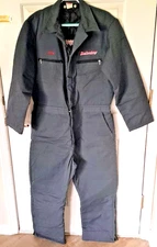 VINTAGE BUDWEISER FULLY INSULATED FULL LENTH UNITOG COVERALLS - GREY- LARGE LONG