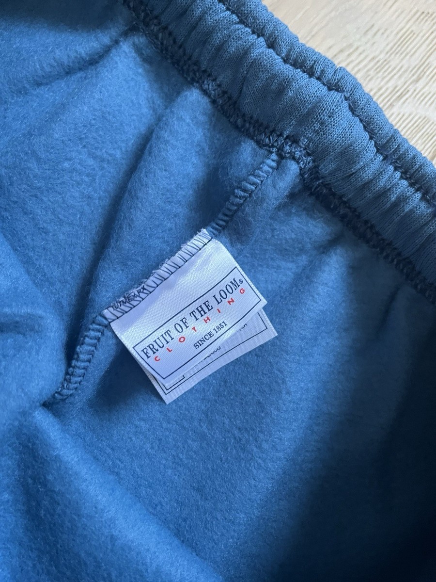 Vintage 90s Fruit Of The Loom Sweatpants XL Blue Elastic Waist Joggers NWT Pants View 5