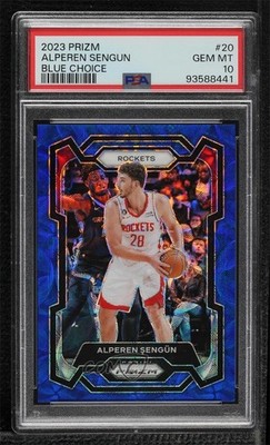 2023-24 Panini Prizm Choice Blue 22/49 Alperen Sengun #20 PSA 10 GEM MT 04cw