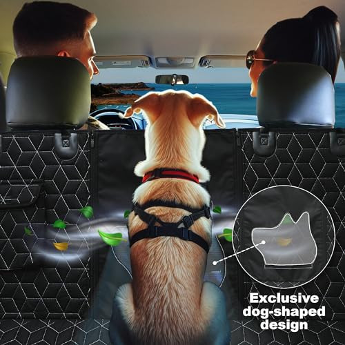 Dog Seat Covers for Back Seat, Dog Hammock for Cars, Waterproof Small SUV Black - Picture 6 of 8